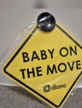 *5 Items for $25 Baby Items* Diono "Baby on the Move" car safety sign NEW
